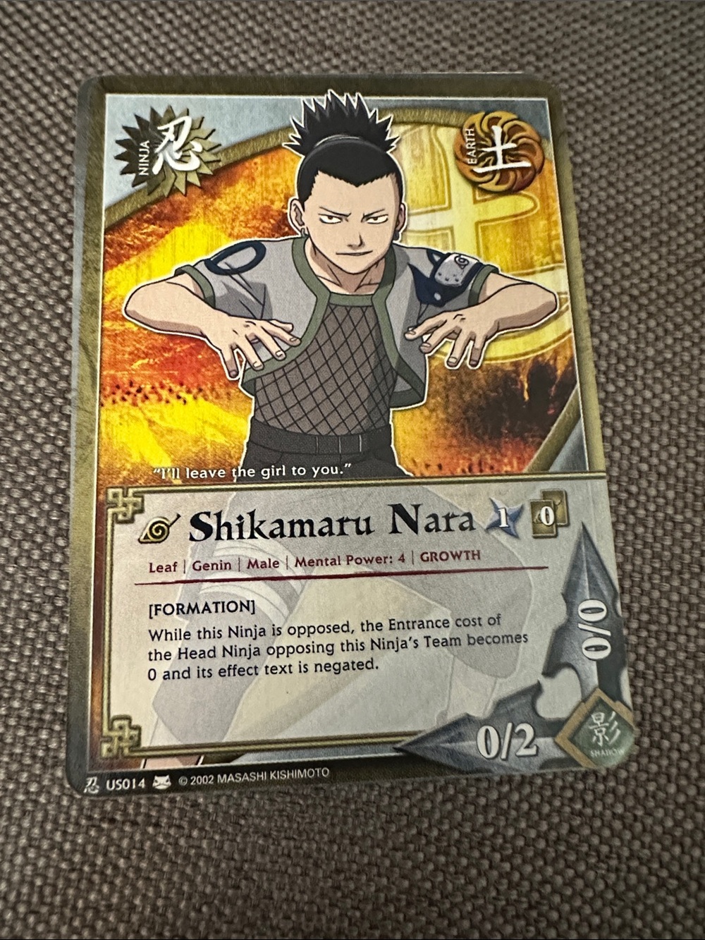 Naruto CCG, Set 6 Eternal Rivalry: Shikamaru Nara N-US014 Trading Card